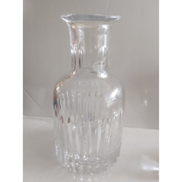 Vintage Hand Blown & Cut Crystal Decanter Artist Signed 12" Large stopper - Picture 3 of 16